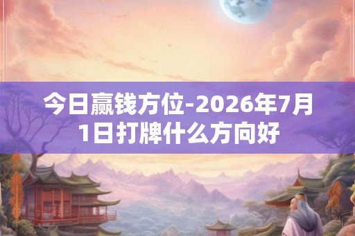 今日赢钱方位-2026年7月1日打牌什么方向好
