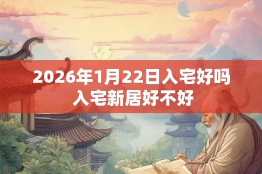 2026年1月22日入宅好吗 入宅新居好不好