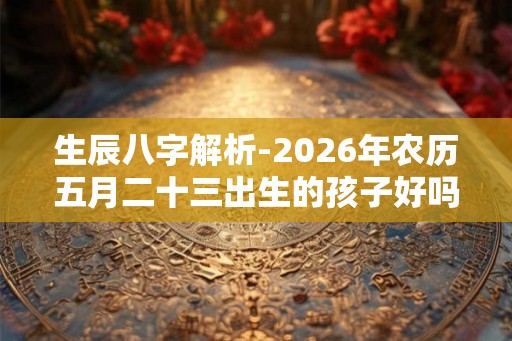 生辰八字解析-2026年农历五月二十三出生的孩子好吗