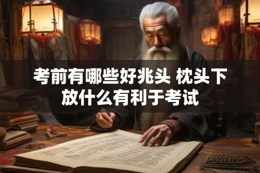 考前有哪些好兆头 枕头下放什么有利于考试