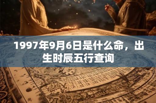 1997年9月6日是什么命，出生时辰五行查询