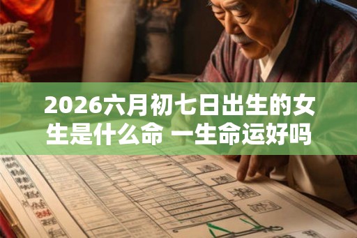 2026六月初七日出生的女生是什么命 一生命运好吗