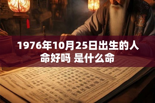 1976年10月25日出生的人命好吗 是什么命