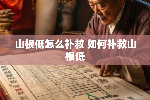 山根低怎么补救 如何补救山根低