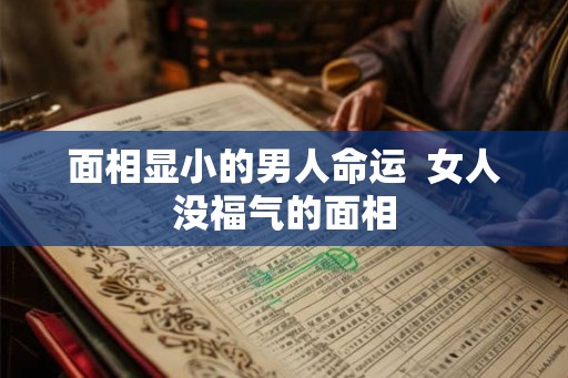面相显小的男人命运  女人没福气的面相