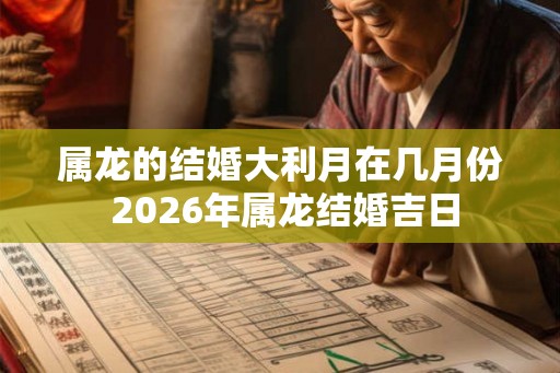 属龙的结婚大利月在几月份 2026年属龙结婚吉日
