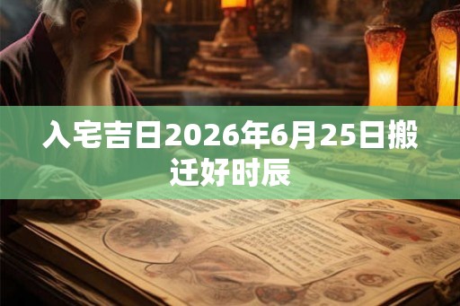 入宅吉日2026年6月25日搬迁好时辰 入宅吉日2026年6月25日搬迁好时辰
