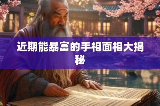 近期能暴富的手相面相大揭秘
