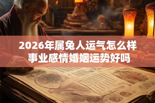2026年属兔人运气怎么样 事业感情婚姻运势好吗 2026年属兔人运气怎么样 事业感情婚姻运势好吗