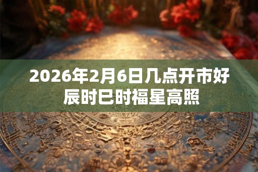 2026年2月6日几点开市好 辰时巳时福星高照