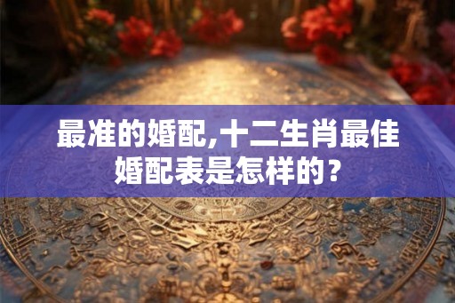 最准的婚配,十二生肖最佳婚配表是怎样的？