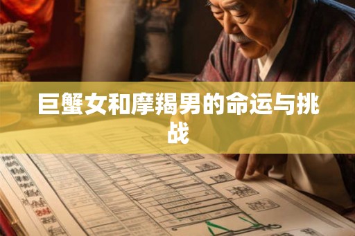 巨蟹女和摩羯男的命运与挑战
