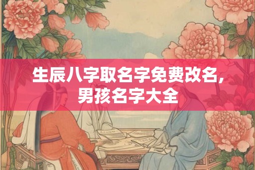 生辰八字取名字免费改名,男孩名字大全