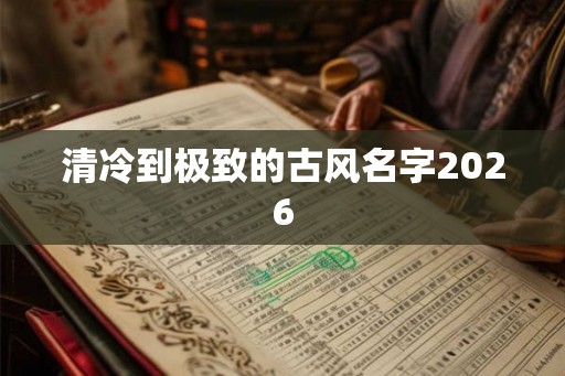 清冷到极致的古风名字2026 清冷到极致的古风名字2026