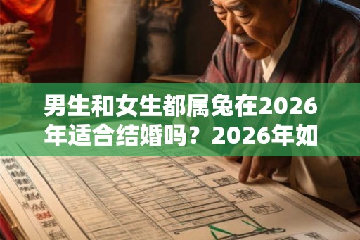 男生和女生都属兔在2026年适合结婚吗？2026年如何提升桃花运？