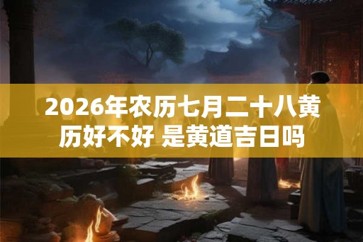 2026年农历七月二十八黄历好不好 是黄道吉日吗