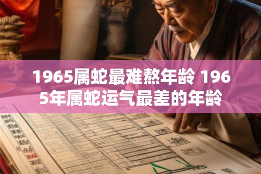 1965属蛇最难熬年龄 1965年属蛇运气最差的年龄 1965属蛇最难熬年龄 1965年属蛇运气最差的年龄