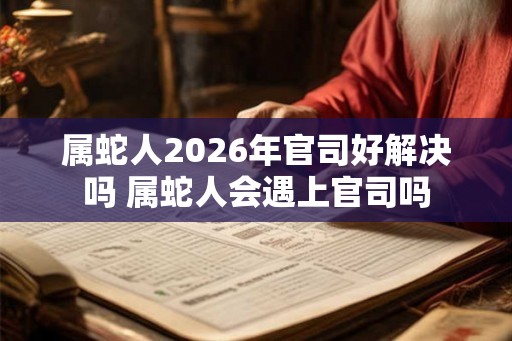 属蛇人2026年官司好解决吗 属蛇人会遇上官司吗