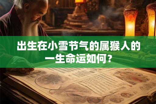 出生在小雪节气的属猴人的一生命运如何？