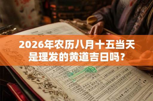 2026年农历八月十五当天是理发的黄道吉日吗？