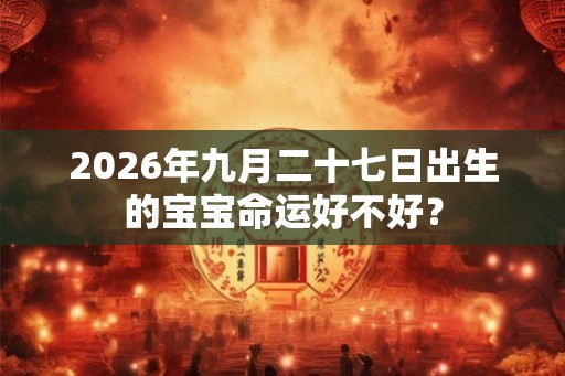 2026年九月二十七日出生的宝宝命运好不好？