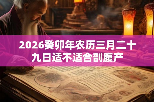 2026癸卯年农历三月二十九日适不适合剖腹产 2026癸卯年农历三月二十九日适不适合剖腹产