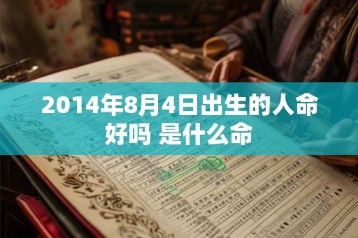 2014年8月4日出生的人命好吗 是什么命