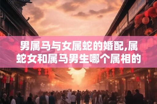 男属马与女属蛇的婚配,属蛇女和属马男生哪个属相的合？