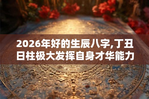 2026年好的生辰八字,丁丑日柱极大发挥自身才华能力