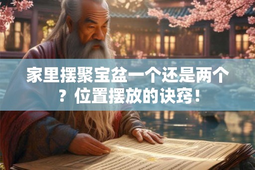家里摆聚宝盆一个还是两个？位置摆放的诀窍！