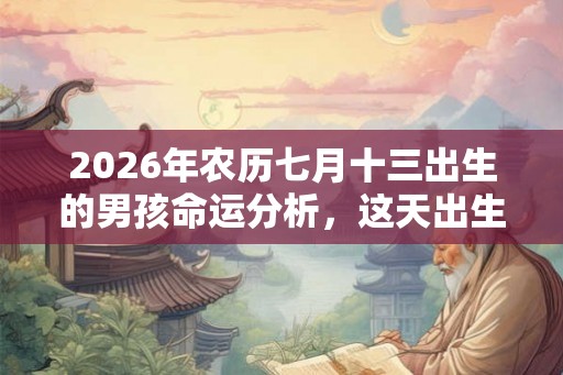 2026年农历七月十三出生的男孩命运分析，这天出生好不好？