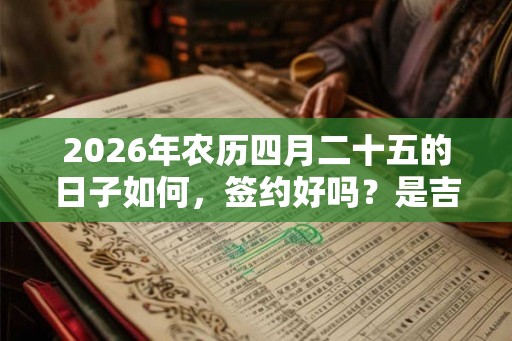 2026年农历四月二十五的日子如何，签约好吗？是吉日吗？