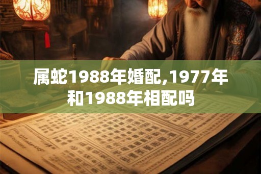 属蛇1988年婚配,1977年和1988年相配吗