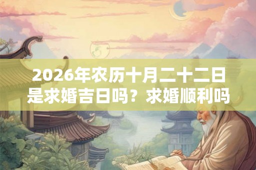 2026年农历十月二十二日是求婚吉日吗？求婚顺利吗？