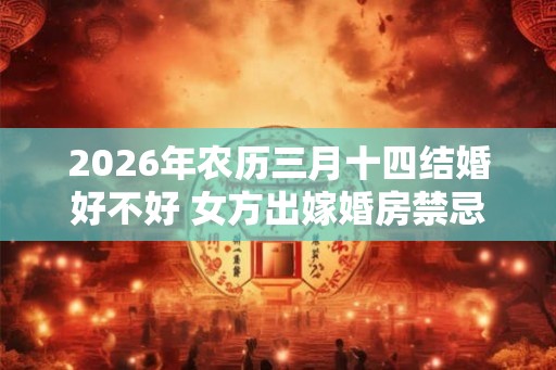 2026年农历三月十四结婚好不好 女方出嫁婚房禁忌