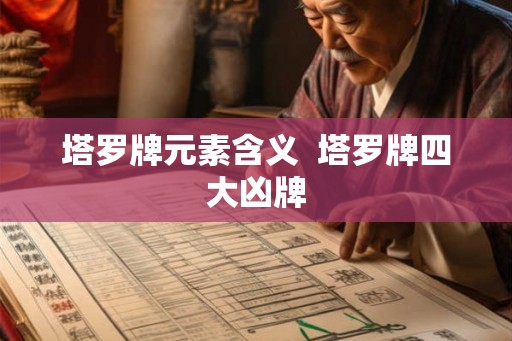 塔罗牌元素含义  塔罗牌四大凶牌