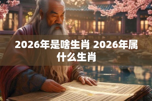 2026年是啥生肖 2026年属什么生肖