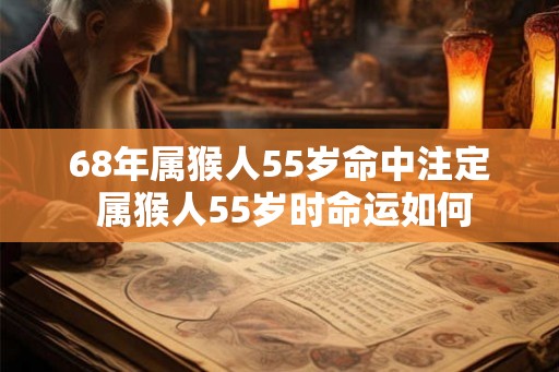 68年属猴人55岁命中注定 属猴人55岁时命运如何