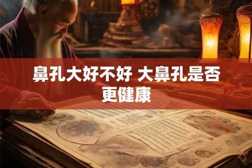 鼻孔大好不好 大鼻孔是否更健康