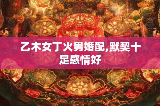 乙木女丁火男婚配,默契十足感情好