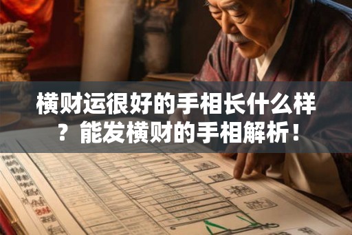 横财运很好的手相长什么样？能发横财的手相解析！