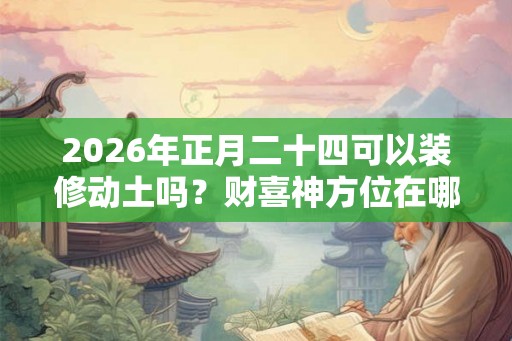 2026年正月二十四可以装修动土吗？财喜神方位在哪个位置？