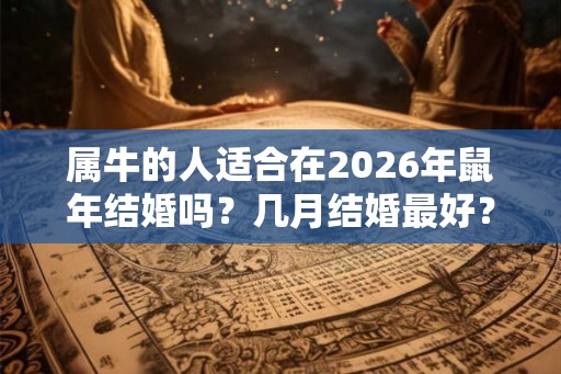 属牛的人适合在2026年鼠年结婚吗?几月结婚最好? 属牛的人适合在2026年鼠年结婚吗?几月结婚最好?
