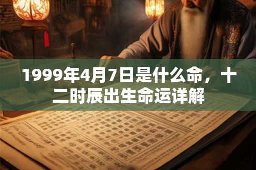 1999年4月7日是什么命,十二时辰出生命运详解 1999年4月7日是什么命,十二时辰出生命运详解