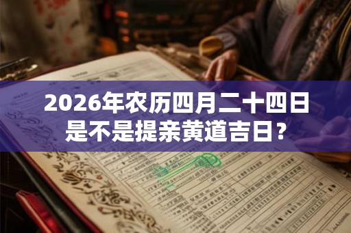2026年农历四月二十四日是不是提亲黄道吉日？