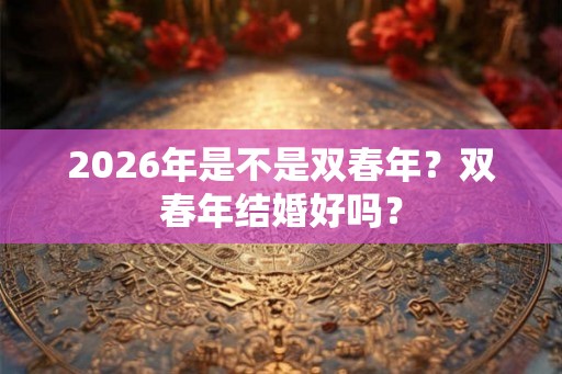 2026年是不是双春年?双春年结婚好吗? 2026年是不是双春年?双春年结婚好吗?