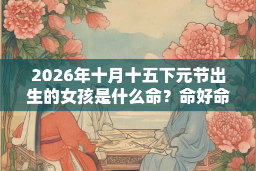 2026年十月十五下元节出生的女孩是什么命?命好命硬吗? 2026年十月十五下元节出生的女孩是什么命?命好命硬吗?