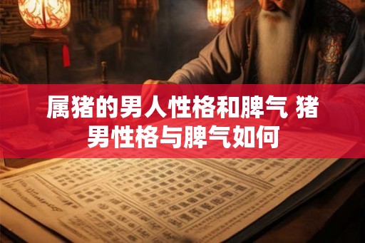 属猪的男人性格和脾气 猪男性格与脾气如何