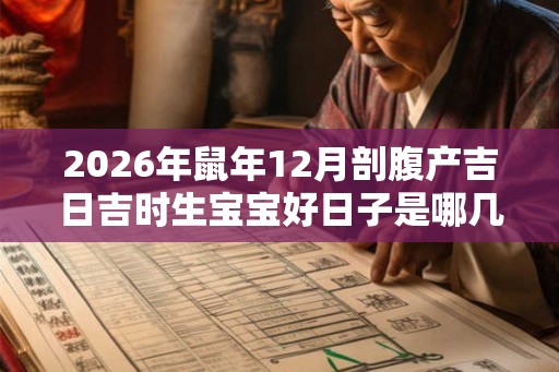 2026年鼠年12月剖腹产吉日吉时生宝宝好日子是哪几天？