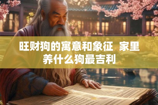 旺财狗的寓意和象征  家里养什么狗最吉利